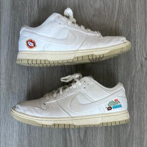 Nike White Sneakers with Colorful Accents